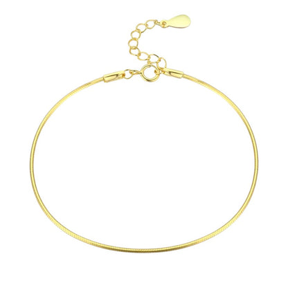 Modian Solid 925 Sterling Silver Simple Charm Snake Chain Bracelet Trendy Gold Color Bracelets For Women Party Fine Jewelry Gift