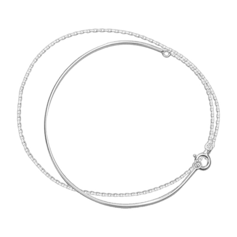 Modian Authentic 925 Sterling Silver Bracelet for Women Gift Fashion Geometric Line Chain Bracelet Fine Jewelry Accessories