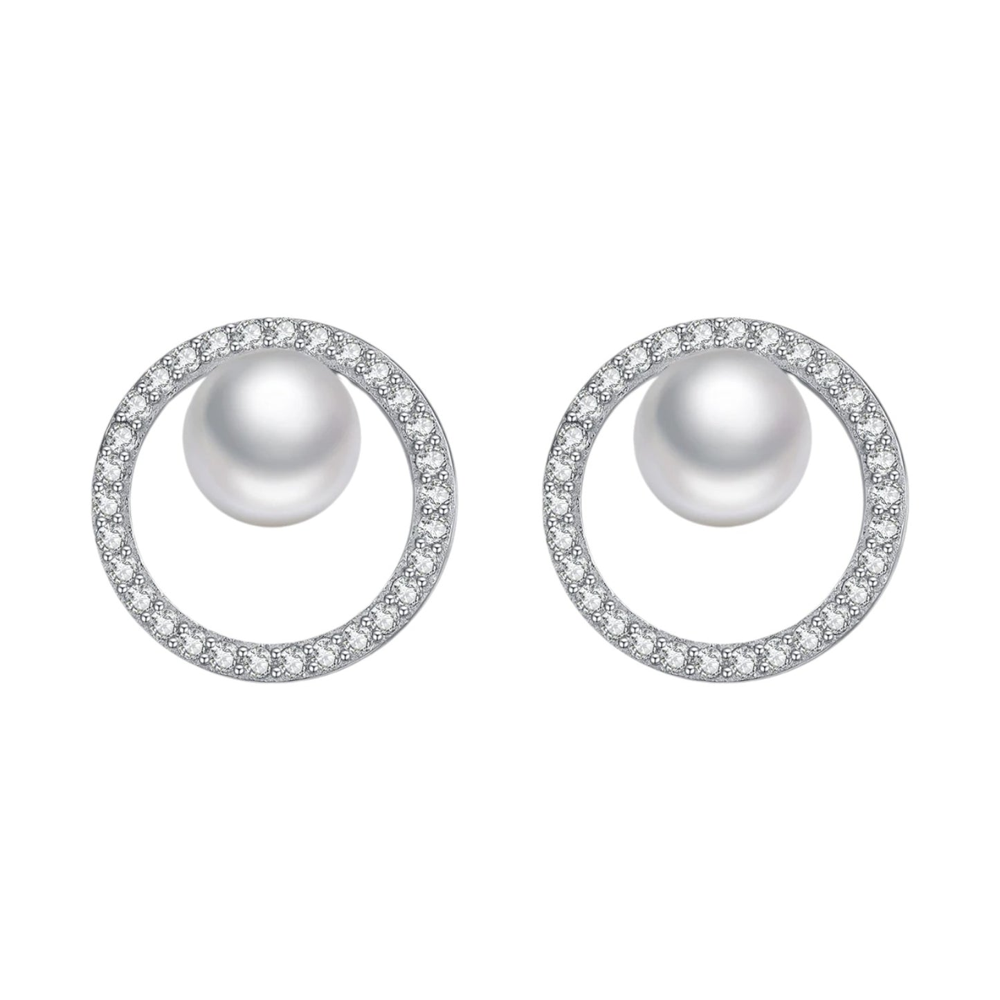 Earrings "Pearl Halo"