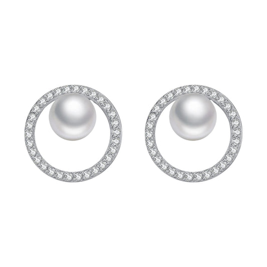 Earrings "Pearl Halo"