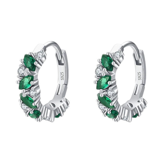 Earrings "Emerald Hoop"