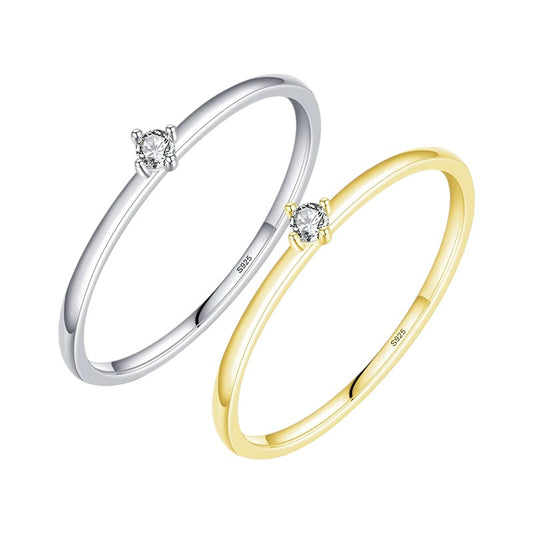 Ring "Minimal Diamond Charm"